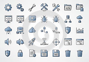 A collection of software and development-themed