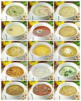 Collection of soups photo