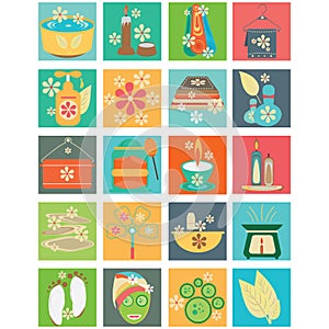 collection of spa icons. Vector illustration decorative design