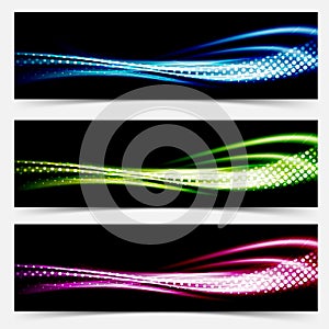 Collection speed flow abstract swoosh futuristic wave layout