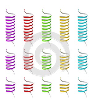 Collection of spiral ribbons