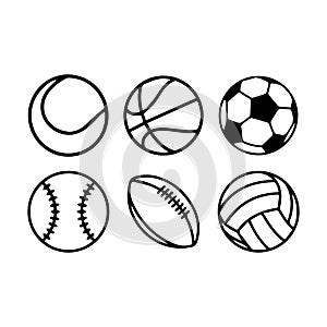 Collection of Sports player silhouettes. Sport Vector Icon Set. Sport Icon. Sport Set. photo