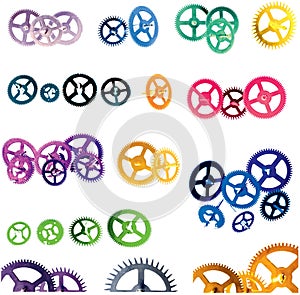 Collection of Steampunk Clock Cogs Vector