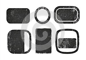 A collection of stencil spray paint frames in a modern grunge graffiti style, with a black frame and isolated drop paint