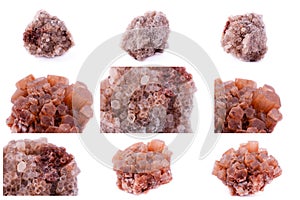 Collection of stone mineral Aragonite