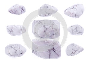 Collection of stone mineral Magnesite