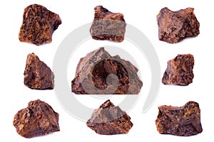 Collection of stone mineral Siderite