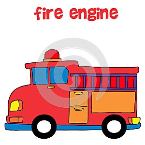 Collection style of fire engine
