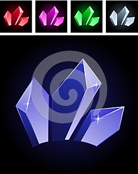 Collection of stylized gems photo