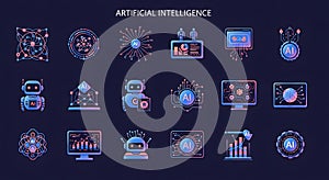 Artificial Intelligence Icon Set