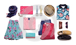 Collection summer clothes