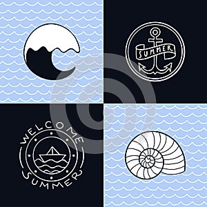 Collection of summer icons