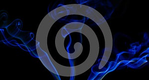 collection swirling movement of blue smoke group