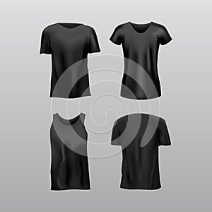 Collection of t-shirts and singlet. Vector illustration decorative design