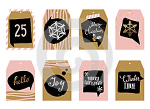 Collection of tags for gifts