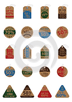 collection of tags and labels. Vector illustration decorative background design