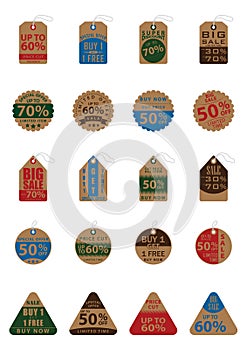 collection of tags and labels. Vector illustration decorative design