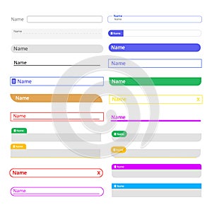 collection of text input form templates