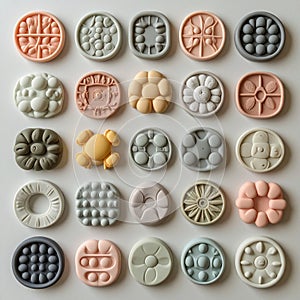 Collection of Textured Abstract Design Elements