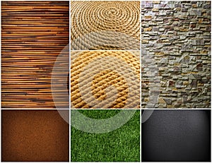 Collection of textures backgrounds