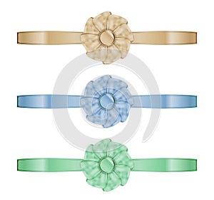 Collection of the three ribbons