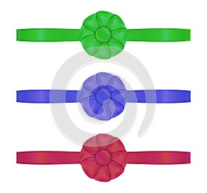 Collection of the three ribbons