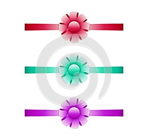 Collection of the three ribbons