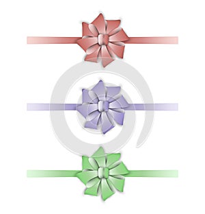 Collection of the three ribbons