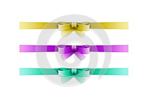 Collection of the three ribbons