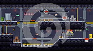 Space Ship Platformer Tileset