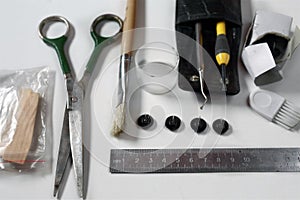 Collection of tools for craftsmanship