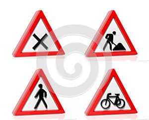 Collection of traffic signs