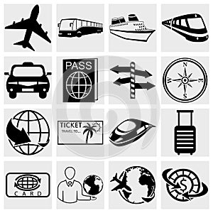 Travel and tourism icon set. Simplus series. Vecto photo