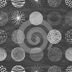 Collection of trendy Hand Drawn circles textures.