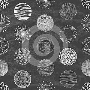 Collection of trendy Hand Drawn circles textures.