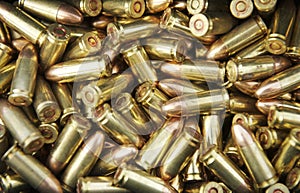 A collection of unfired bullets