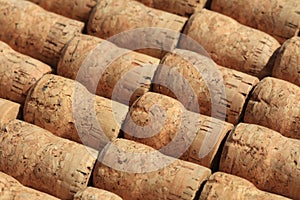 Collection of used wine and sparkling wine corks