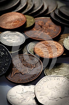 Collection of various coins