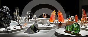 Collection of various colored crystals