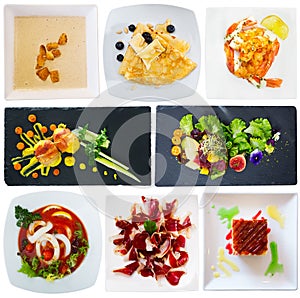 Collection of various dishes