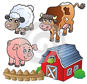 Collection of various farm animals
