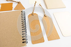 Collection of various paper, cardboard, tag, card and book with