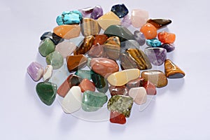 Collection of various raw mineral