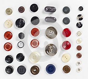 Collection of various sewing button