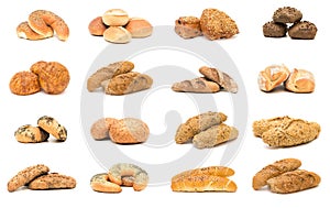 Collection of various types of breads.