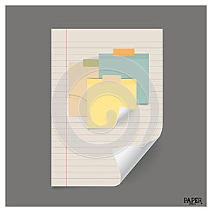 Collection of various vintage papers (paper sheets, note paper), ready for your message. Vector illustration.