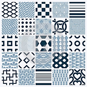 Collection of vector abstract seamless compositions, symmetric o