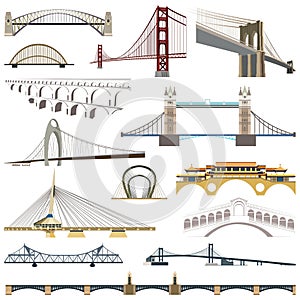 Collection of vector bridges