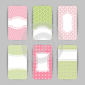 Collection of vector card templates