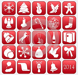 Collection of vector Christmas icons